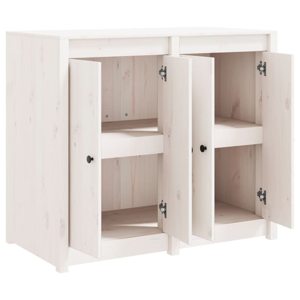 Armoire de cuisine d'extérieur blanc bois de pin massif