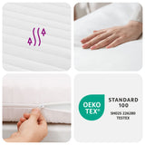 White foam mattress 100x200 cm hardness H2 H3