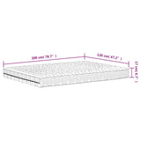 White foam mattress 120x200 cm hardness H2 H3