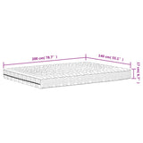 Matelas en mousse blanc 140x200 cm dureté H2 H3