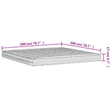 Matelas en mousse blanc 200x200 cm dureté H2 H3