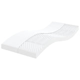 Matelas en mousse blanc 80x200 cm 7 zones dureté 20 ILD