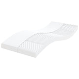 White foam mattress 90x190 cm 7 zones hardness 20 ILD