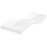 White foam mattress 90x200 cm 7 zones hardness 20 ILD