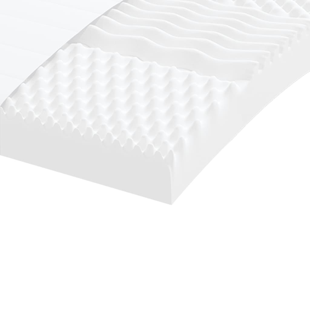 White foam mattress 90x200 cm 7 zones hardness 20 ILD