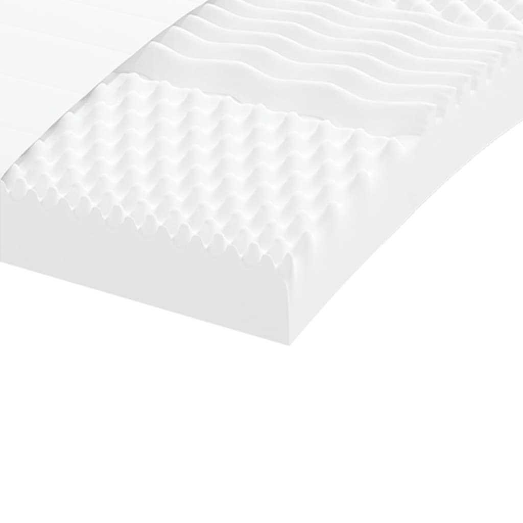 White foam mattress 120x200 cm 7 zones hardness 20 ILD