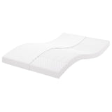 Matelas en mousse blanc 140x190 cm 7 zones dureté 20 ILD