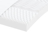 Matelas en mousse blanc 140x200 cm 7 zones dureté 20 ILD