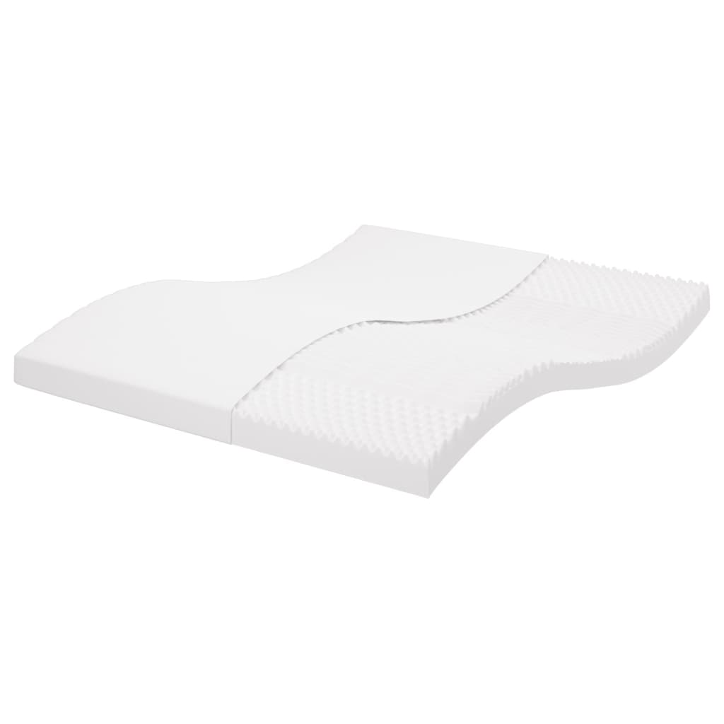 Matelas en mousse blanc 180x200 cm 7 zones dureté 20 ILD