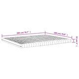 Matelas en mousse blanc 180x200 cm 7 zones dureté 20 ILD