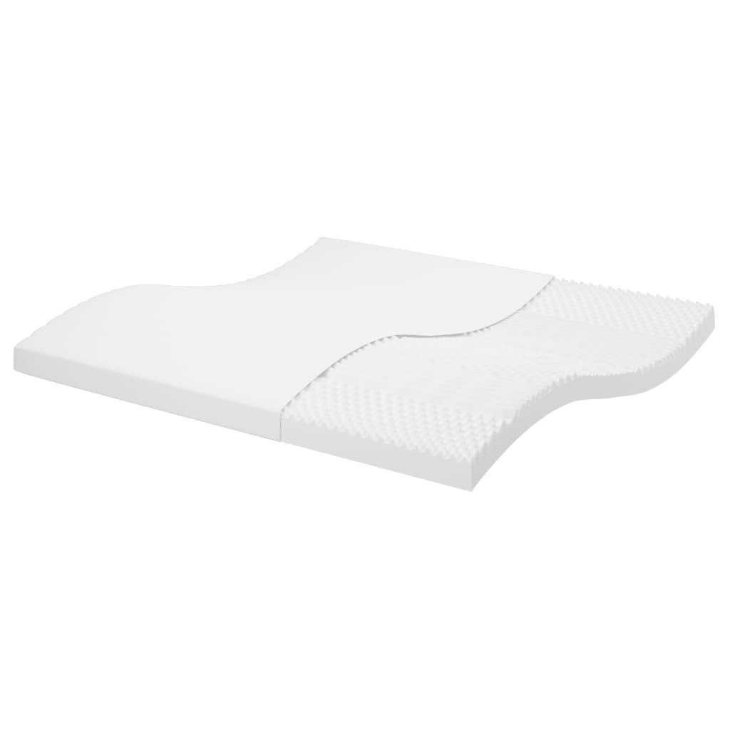 White foam mattress 200x200 cm 7 zones hardness 20 ILD