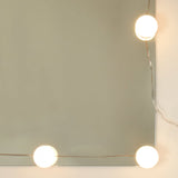 Dressing table with LED lights black 90x42x132.5cm