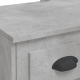 Dressing table with LED lights concrete gray 90x42x132.5 cm