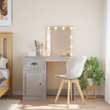 Dressing table with LED lights concrete gray 90x42x132.5 cm