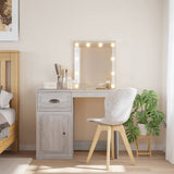 Dressing table with LED lights sonoma gray 90x42x132.5 cm