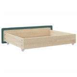 Tiroirs de lit 2 pcs vert foncé bois d'ingénierie et velours