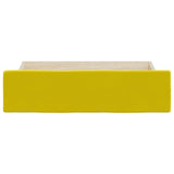 Tiroirs de lit 2 pcs jaune bois d'ingénierie et velours