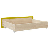 Tiroirs de lit 2 pcs jaune bois d'ingénierie et velours