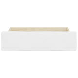 Tiroirs de lit 2 pcs blanc bois d'ingénierie et similicuir