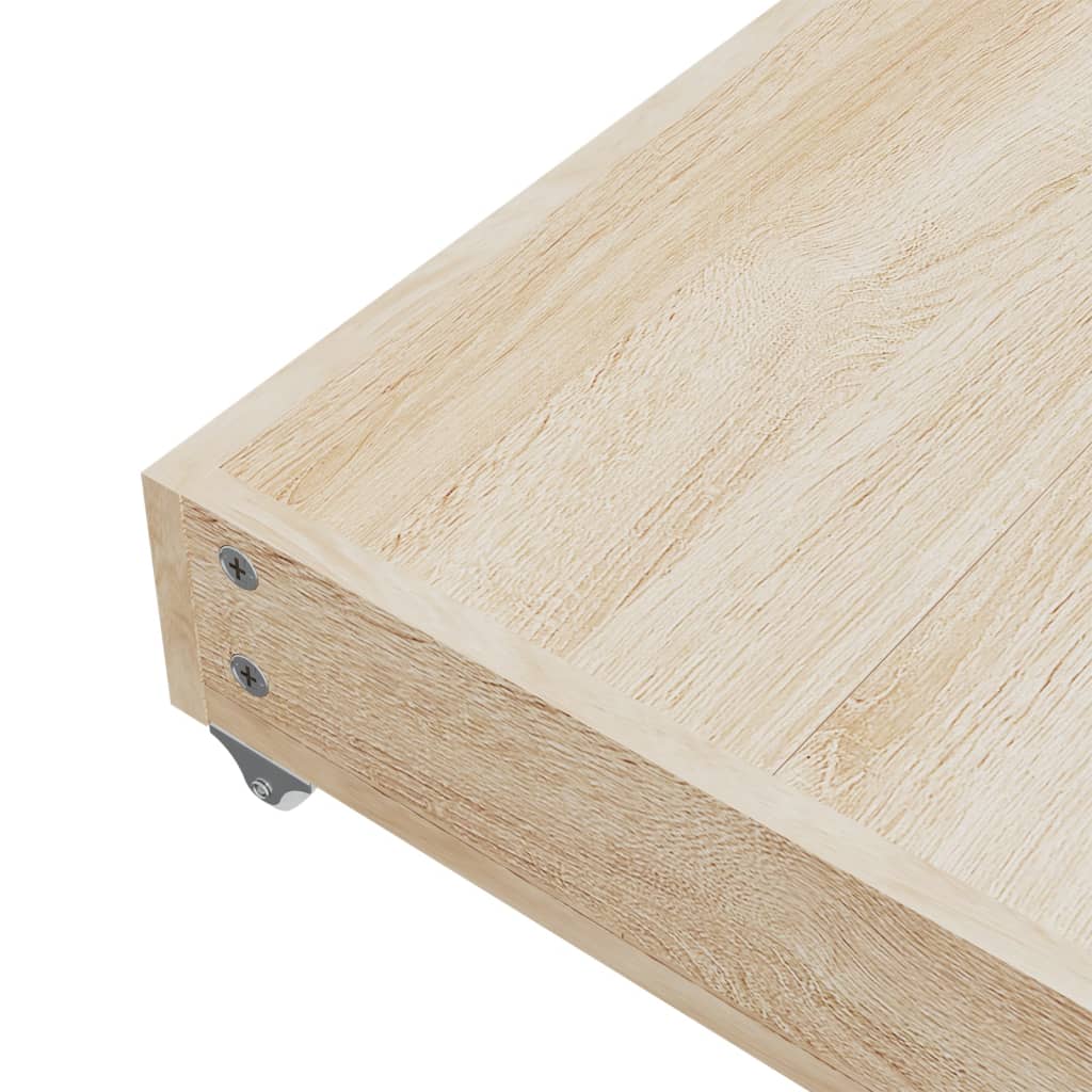 Tiroirs de lit 2 pcs blanc bois d'ingénierie et similicuir