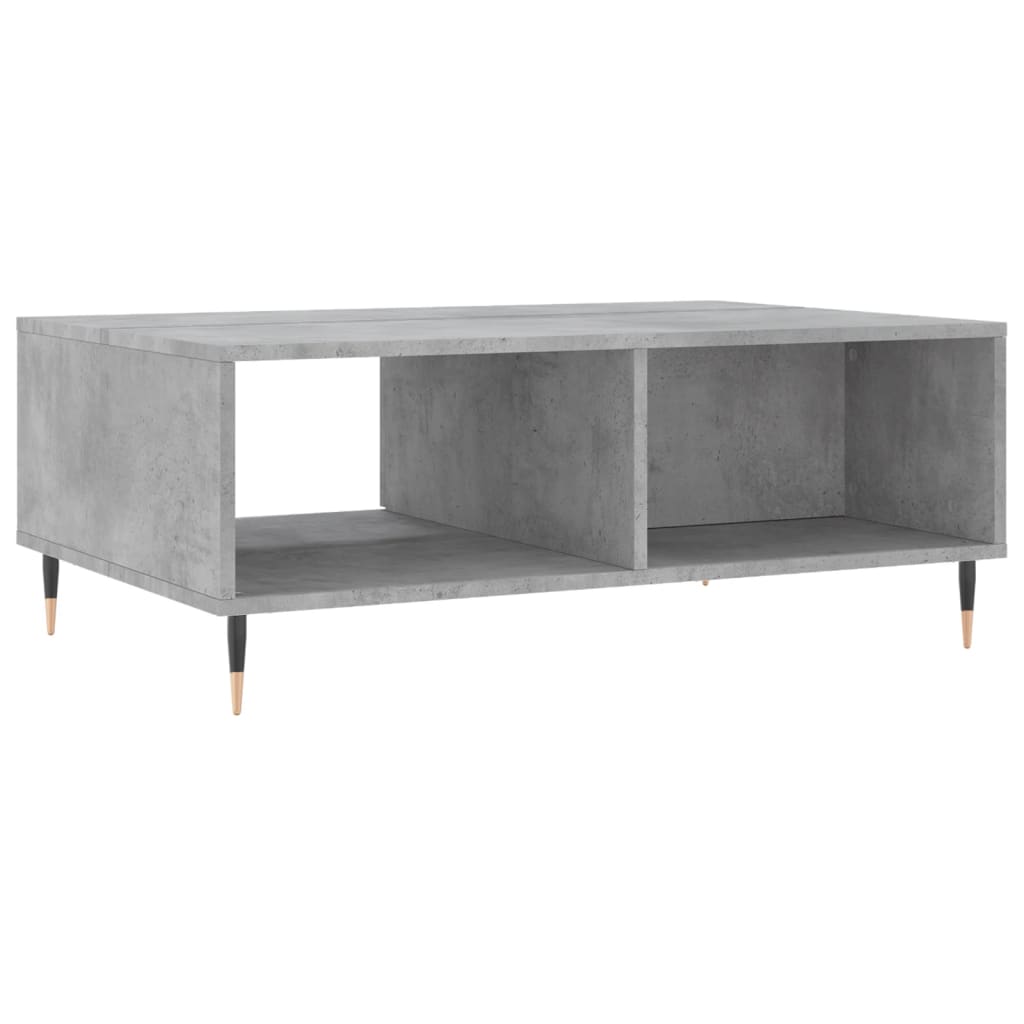 Table basse gris béton 90x60x35 cm bois d'ingénierie