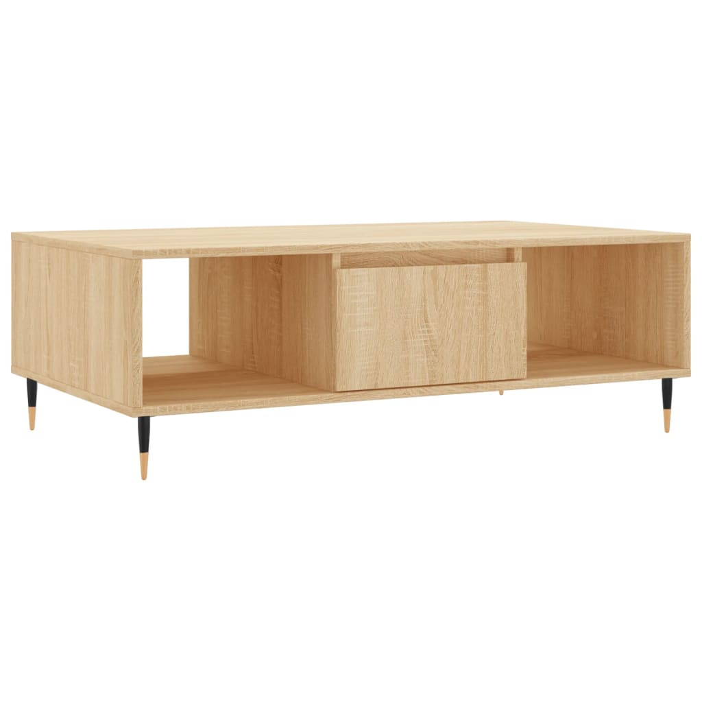 Table basse chêne sonoma 104x60x35 cm bois d'ingénierie