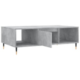 Table basse gris béton 104x60x35 cm bois d'ingénierie