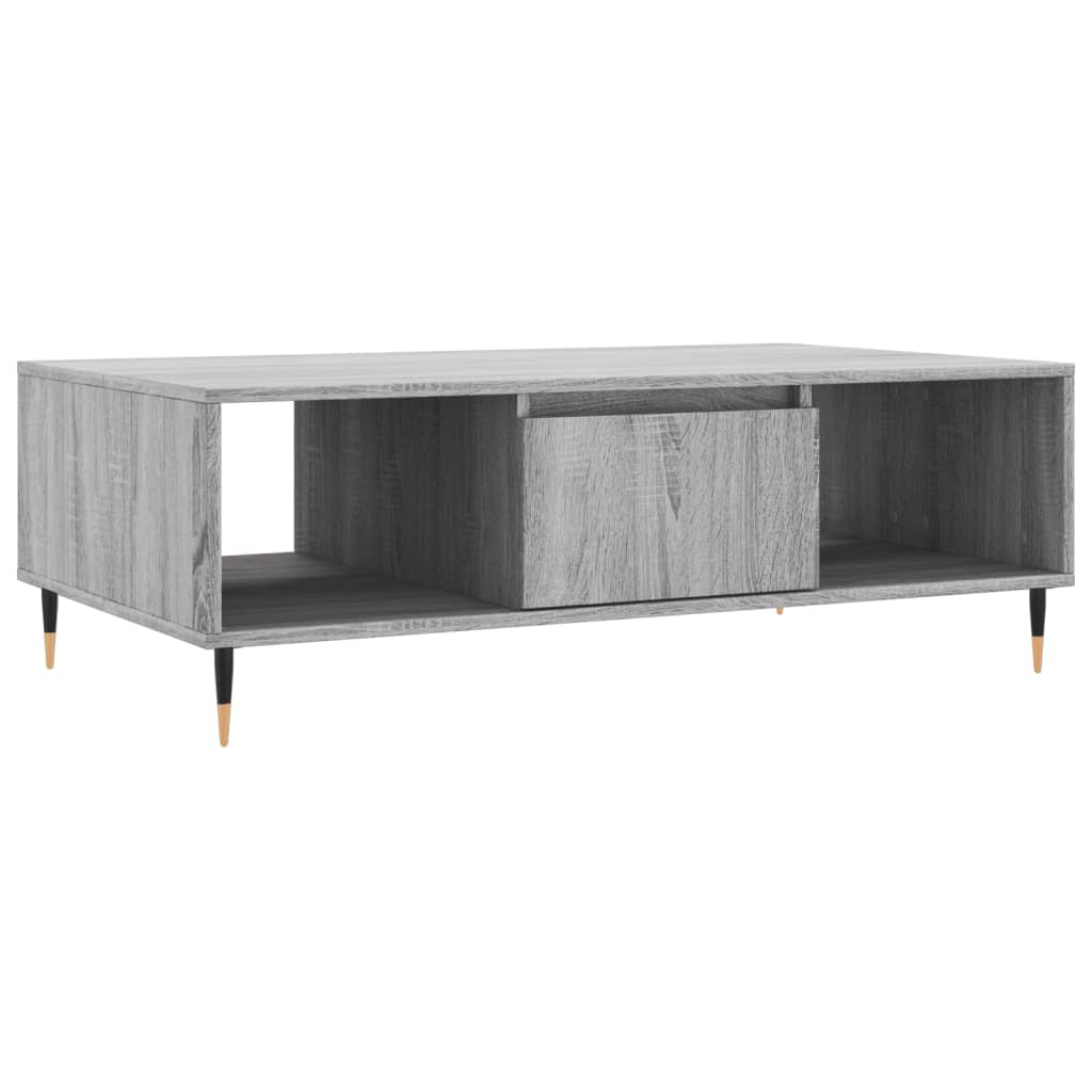 Sonoma coffee table gray 104x60x35 cm engineered wood