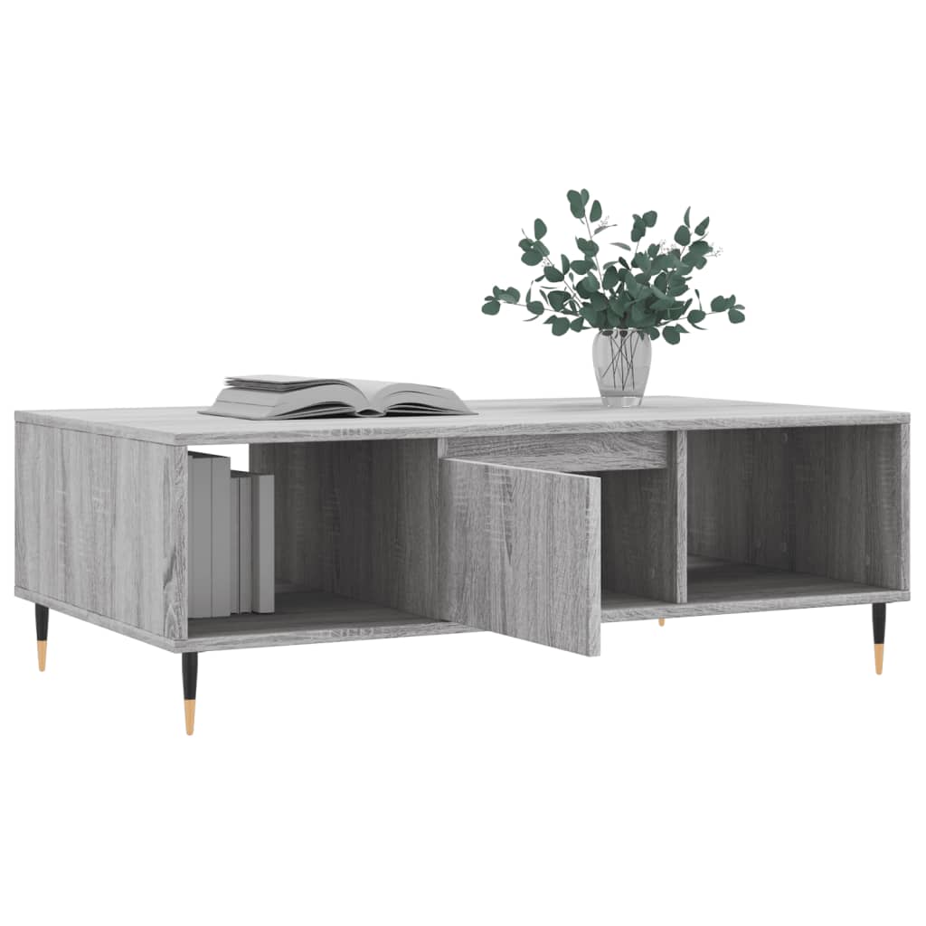 Sonoma coffee table gray 104x60x35 cm engineered wood