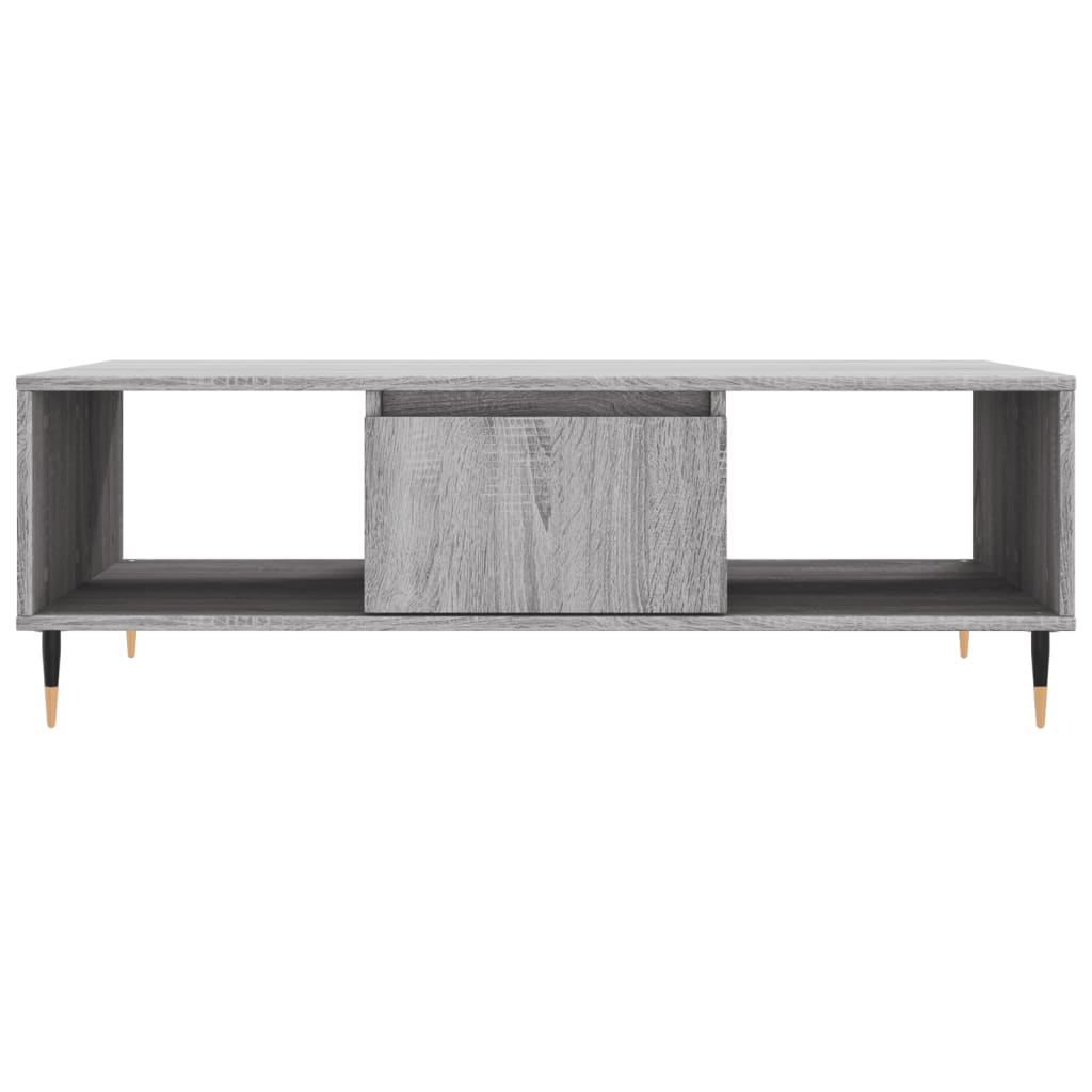 Sonoma coffee table gray 104x60x35 cm engineered wood