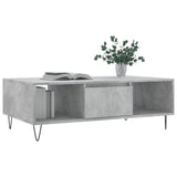 Concrete gray coffee table 104x60x35 cm engineered wood