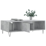 Concrete gray coffee table 104x60x35 cm engineered wood