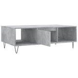 Concrete gray coffee table 104x60x35 cm engineered wood