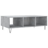 Concrete gray coffee table 104x60x35 cm engineered wood