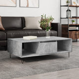 Concrete gray coffee table 104x60x35 cm engineered wood