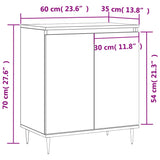 Concrete Grey Sideboard 60x35x70 cm Engineered Wood