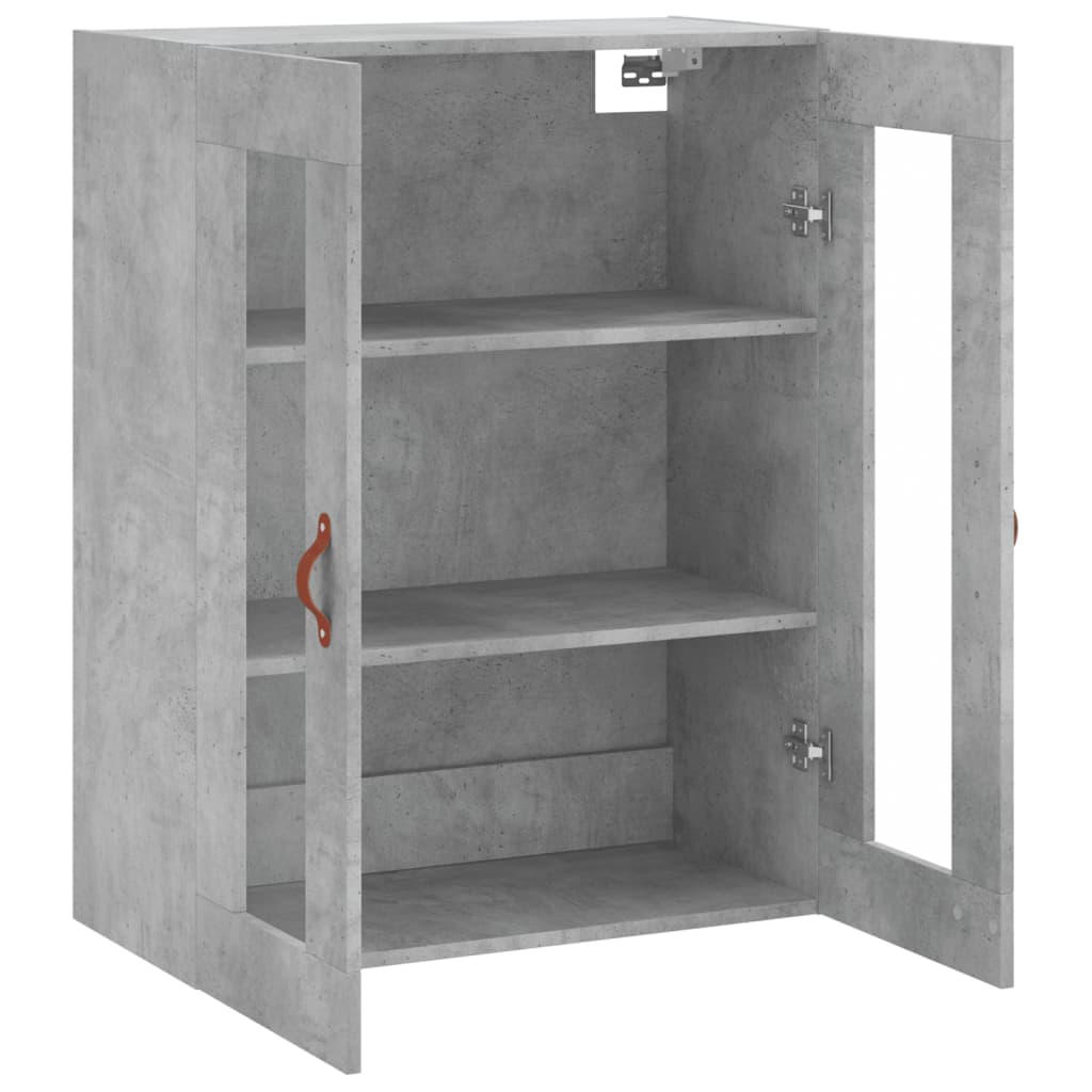 Armoire murale gris béton 69,5x34x90 cm