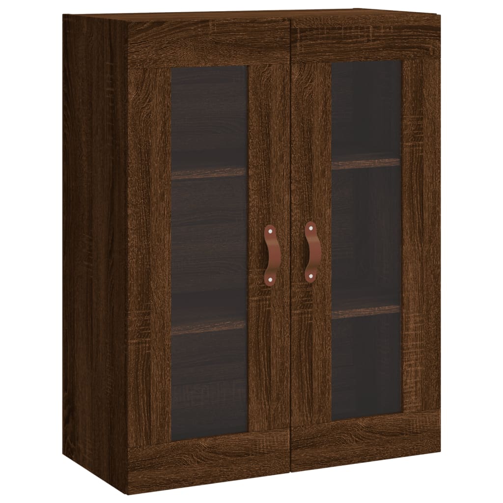 Wandschrank aus brauner Eiche, 69,5 x 34 x 90 cm