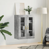 Armoire murale gris béton 69,5x34x90 cm