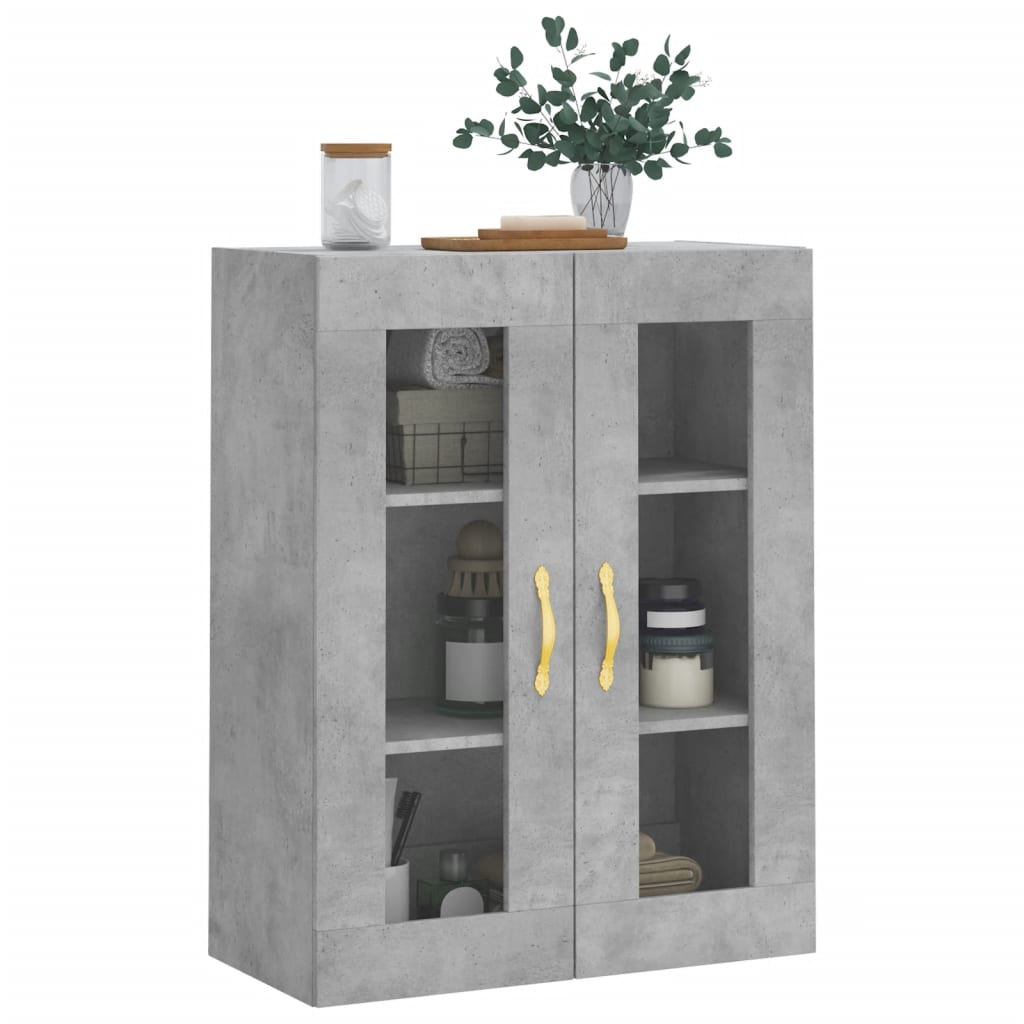 Armoire murale gris béton 69,5x34x90 cm