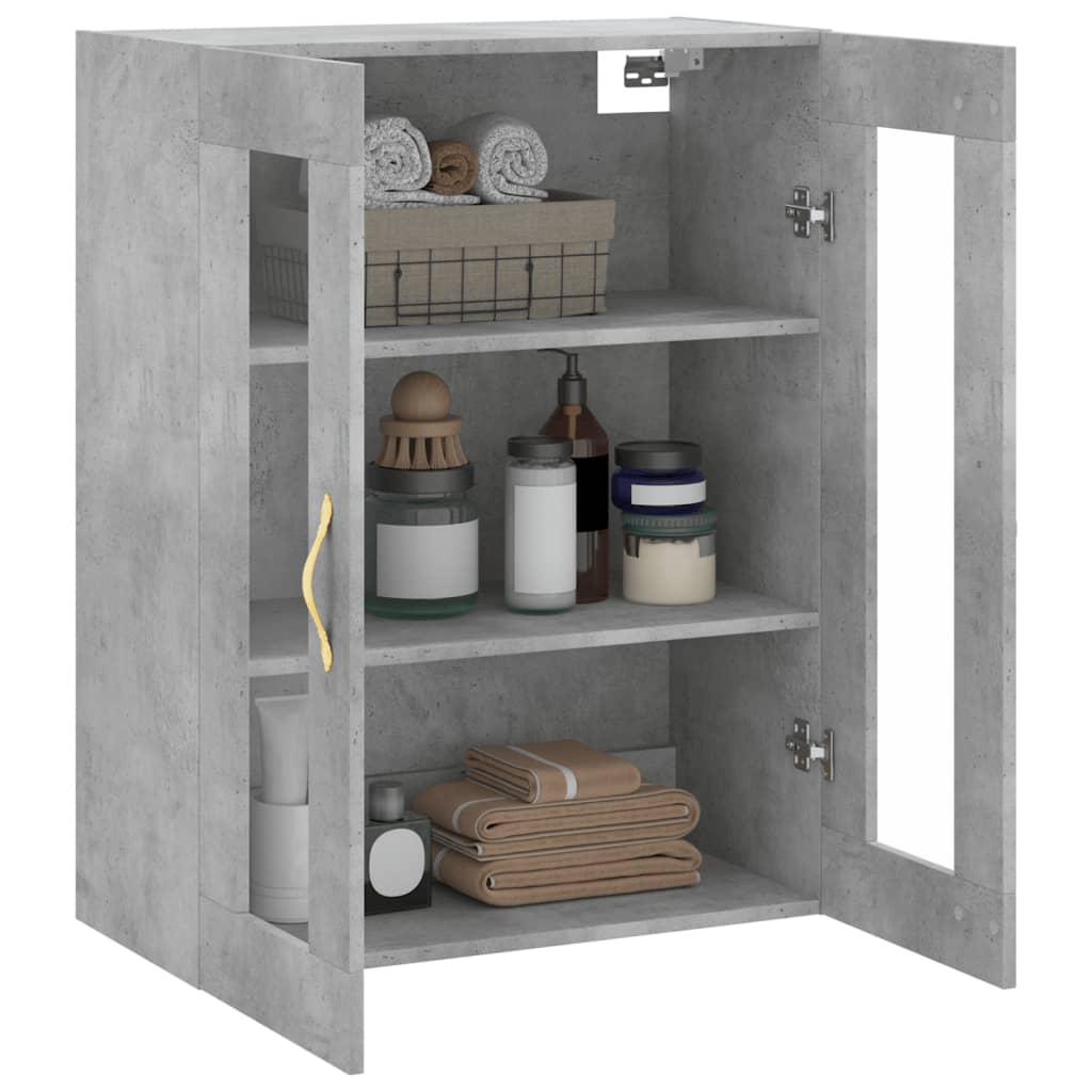 Armoire murale gris béton 69,5x34x90 cm