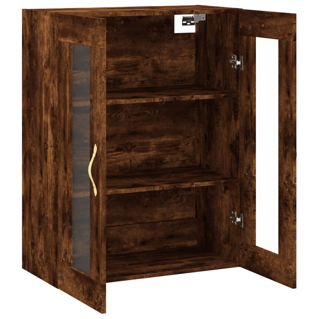 Armoire murale chêne fumé 69,5x34x90 cm