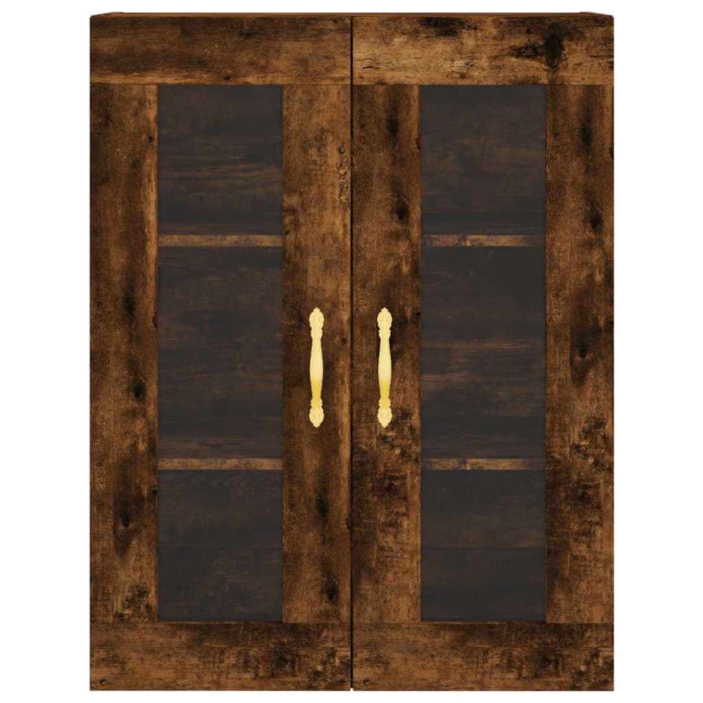 Armoire murale chêne fumé 69,5x34x90 cm