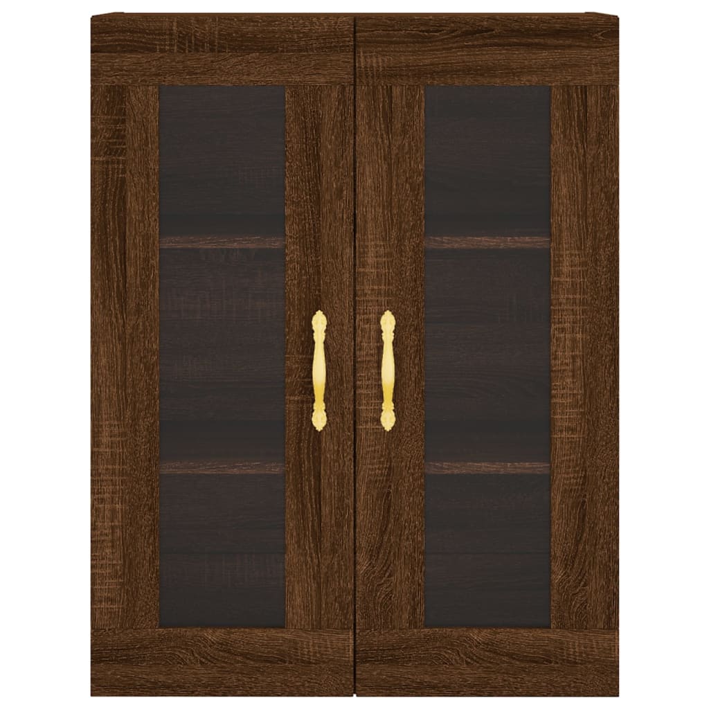 Armoire murale chêne marron 69,5x34x90 cm