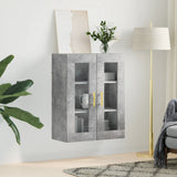 Armoire murale gris béton 69,5x34x90 cm