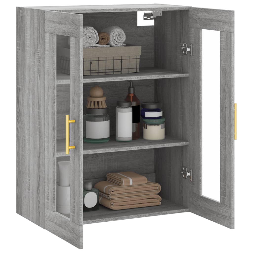 Armoire murale sonoma gris 69,5x34x90 cm