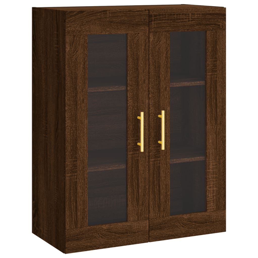 Wandschrank aus brauner Eiche, 69,5 x 34 x 90 cm