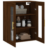 Wandschrank aus brauner Eiche, 69,5 x 34 x 90 cm