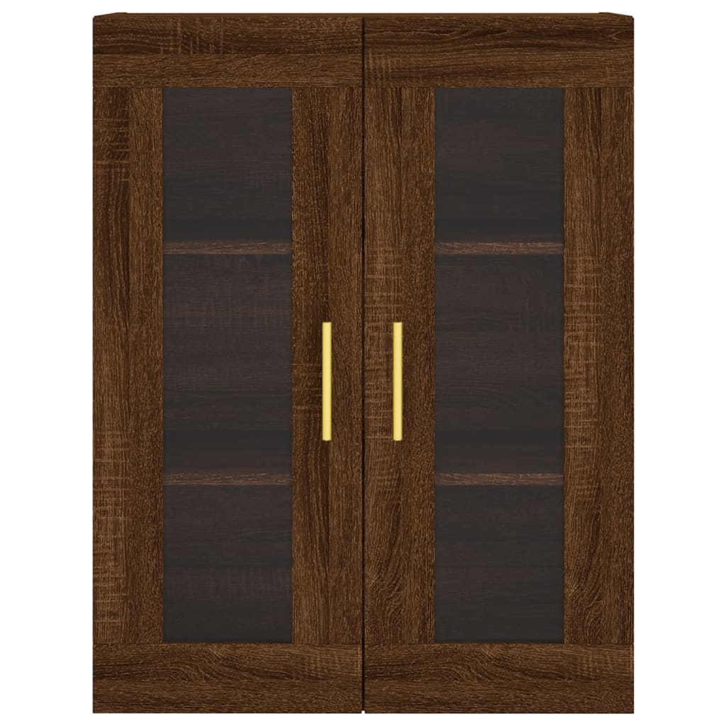 Wandschrank aus brauner Eiche, 69,5 x 34 x 90 cm