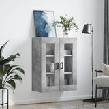 Armoire murale gris béton 69,5x34x90 cm